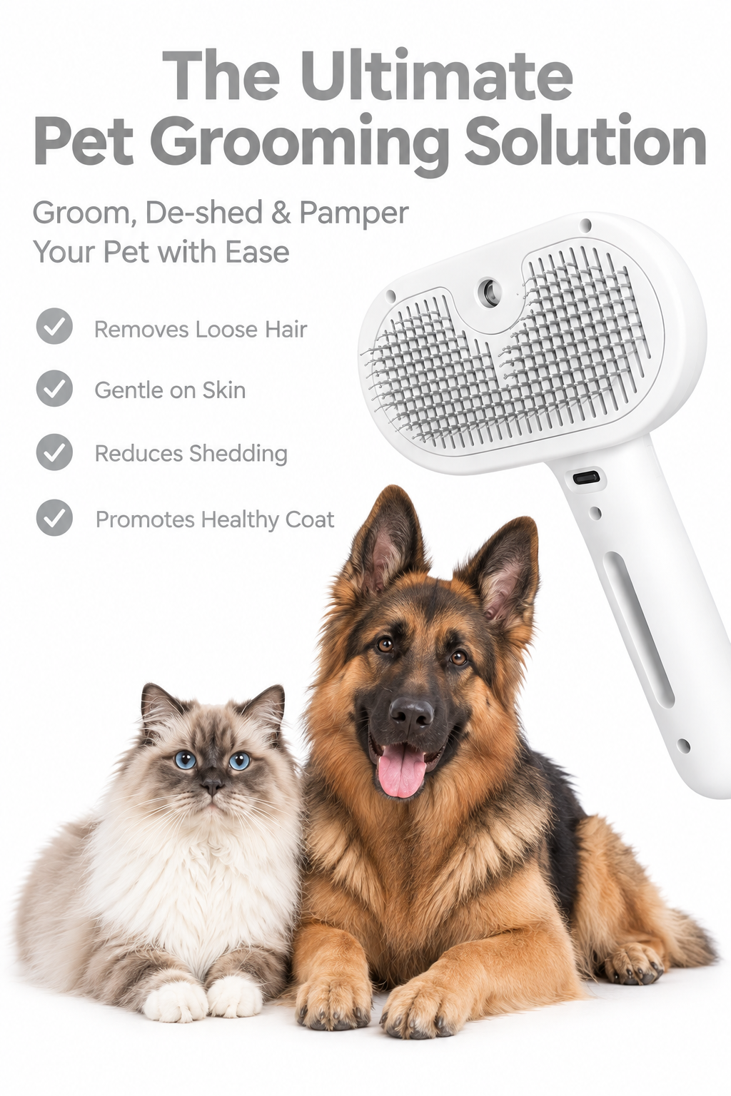 MistGroom™ 3-in-1 Pet Brush